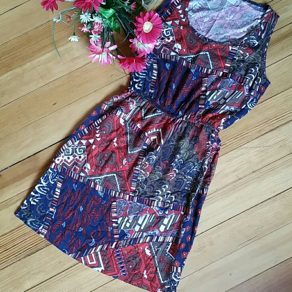 Lucky Brand Dresses & Skirts - NWOT Lucky Brand Sleeveless Dress in Aztec Print